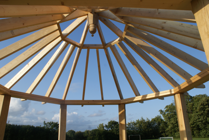 The Rotunda roof coming together